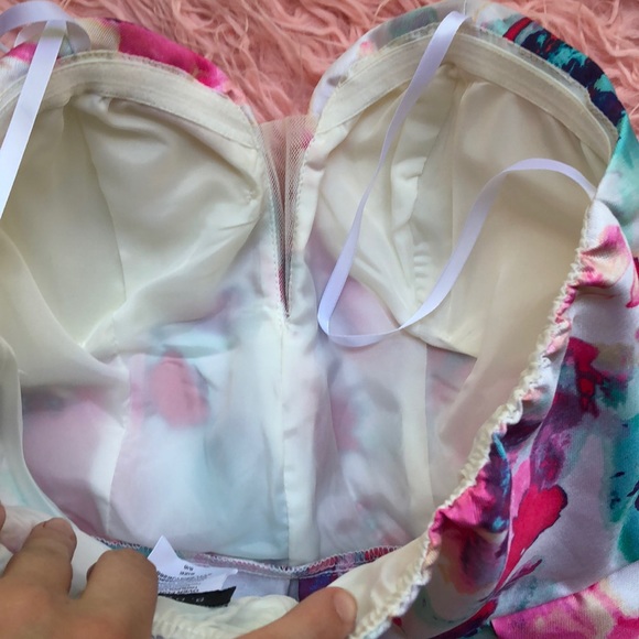 B Darlin Strapless Colorful Party Dress - Picture 4 of 5